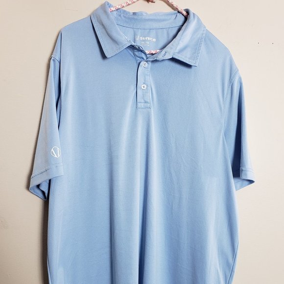 SUNICE MEN'S SHORT SLEEVE GOLF SHIRT SIZE XXL TTG SPORTS BLUE SPORTS WEAR MAN'S - Picture 2 of 16